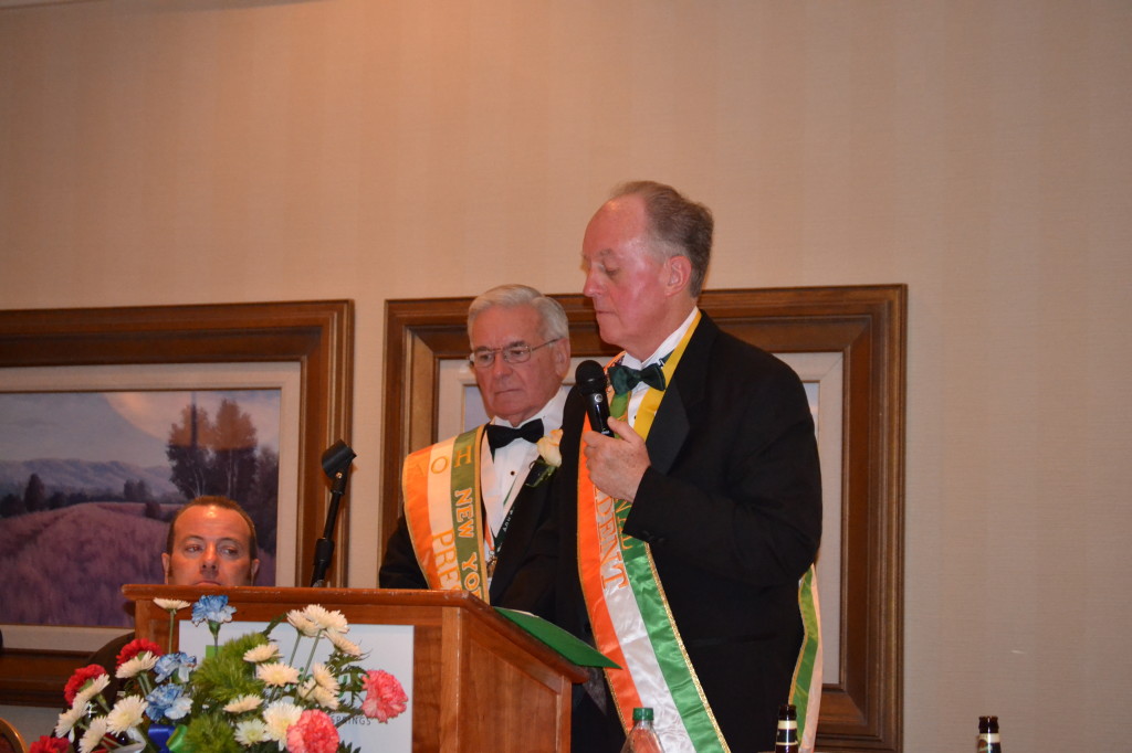 AOH National President Brendan Moore (R) with Feis Piping Chairman Jim Burke